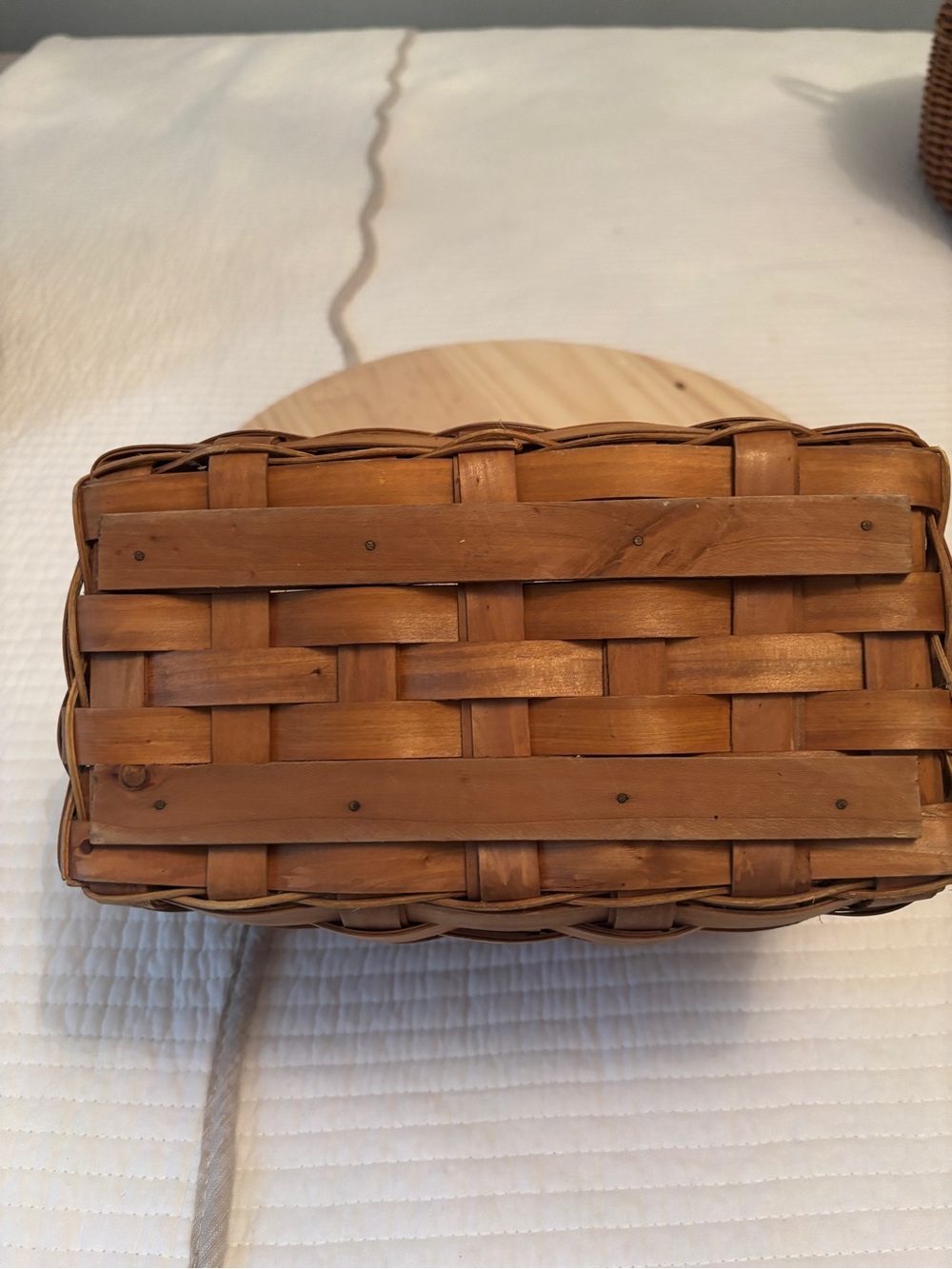 Vintage Flat Back Woven Wall Basket - Picture 3 of 3